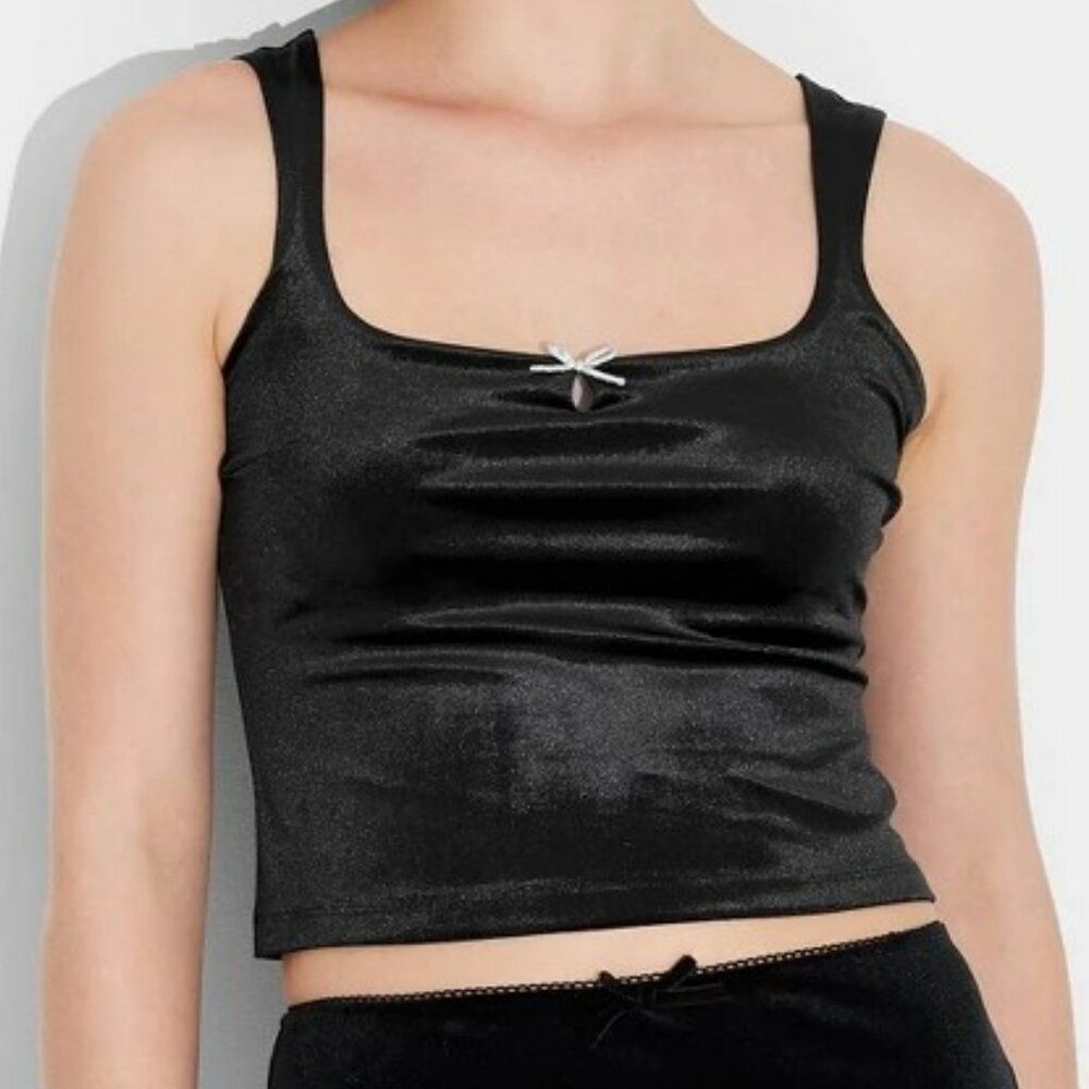 Velour Tank Top - Wild Fable Black Medium Women's
